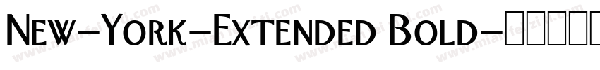 New-York-Extended Bold字体转换